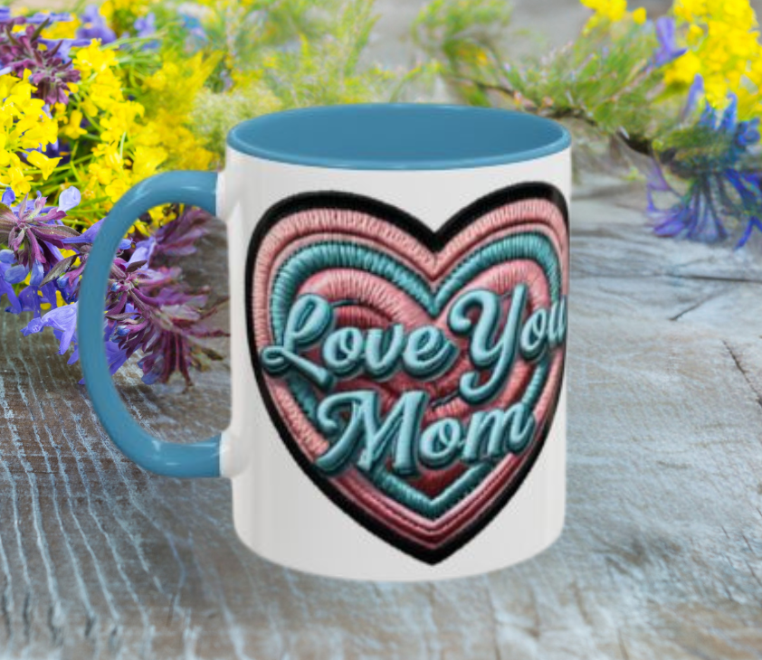 Handcrafted Love You Mom Coffee Mug - Perfect Gift for Mother's Day