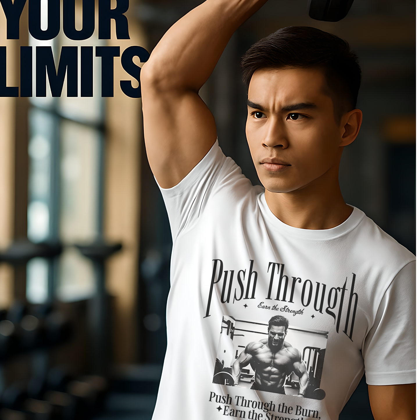 Fitness Motivation T-shirt, Weightlifting Tee, Gym Apparel