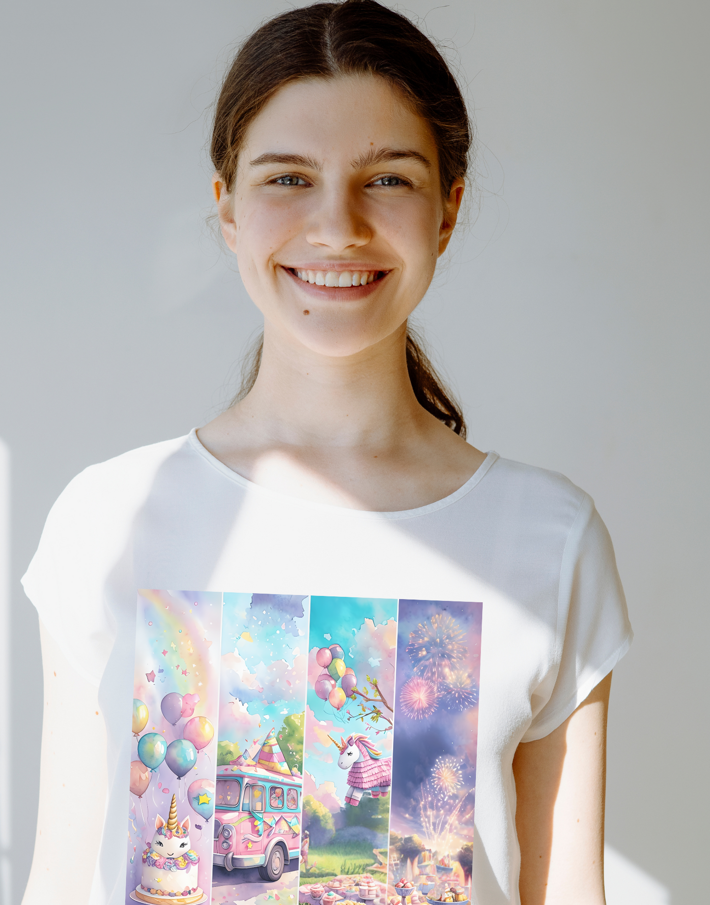 Kids Tee, Birthday Unicorn T-Shirt, Brush Stroke Style, Children's Clothing, Fun Graphic Tee, Magical Animal Shirt