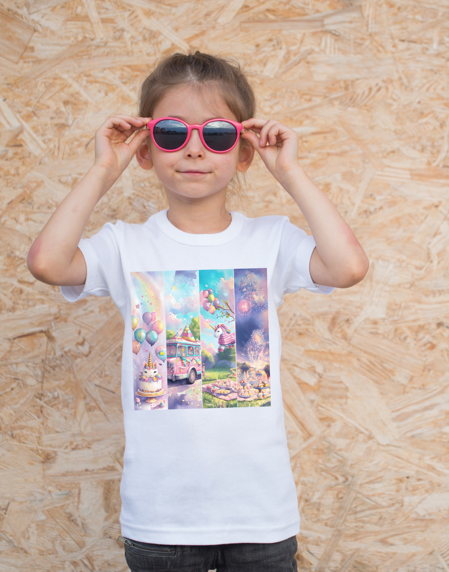 Kids Tee, Birthday Unicorn T-Shirt, Brush Stroke Style, Children's Clothing, Fun Graphic Tee, Magical Animal Shirt