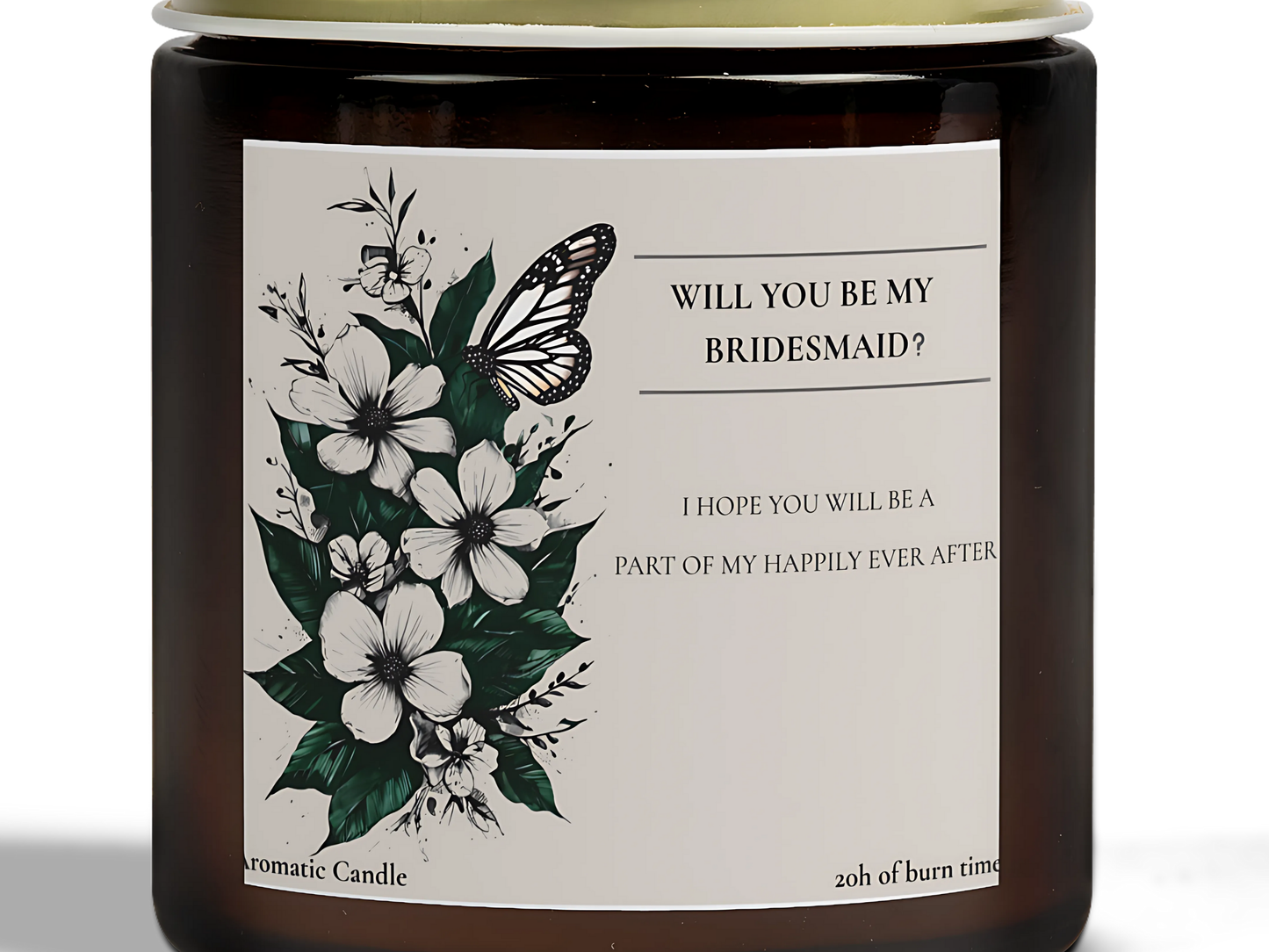 Bridesmaid Candle Gift Scented Candles, Coconut Apricot Wax, Wedding Party, Maid of Honor Proposal, Bridal Shower Decor, Will You Be My