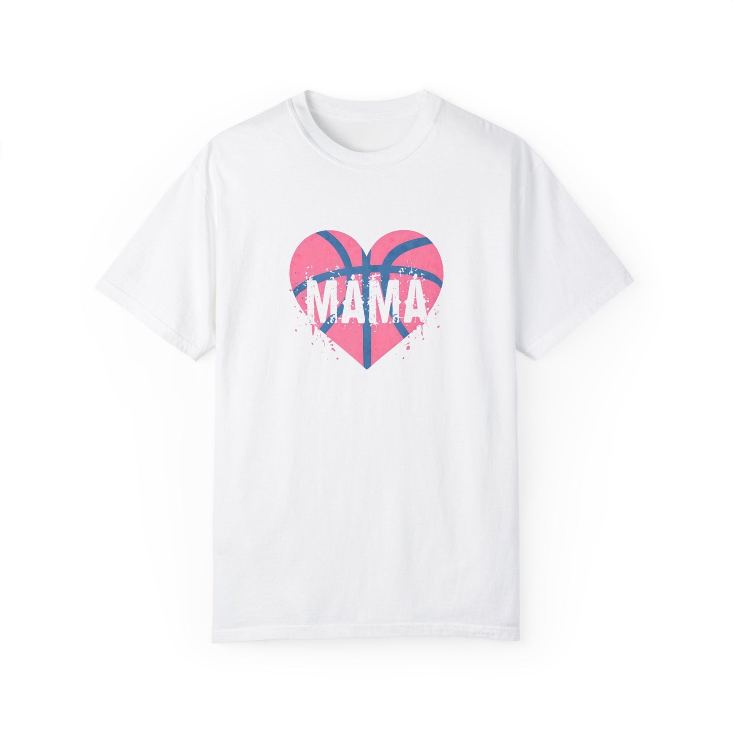 Mama Basketball Heart T-Shirt, Gift for Moms, Unisex Casual Wear, Sports Fan Apparel, Birthday Present for Mothers