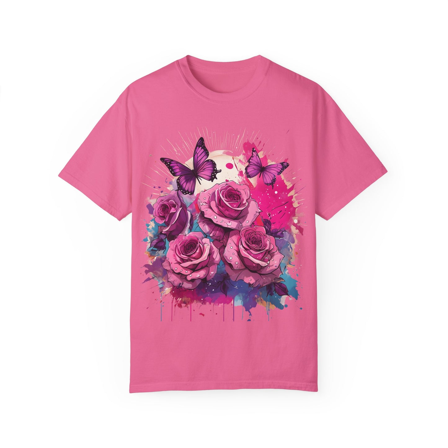 Floral Butterfly T-Shirt, Vintage Style Shirt, Gift for Nature Lovers, Summer Fashion, Boho Chic