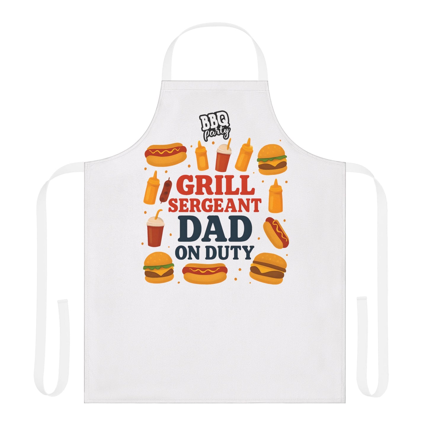 Grill Sergeant Apron, BBQ Gift for Dad, Father's Day, Cookout Essential, Unique Kitchenware, Outdoor Cooking Attire