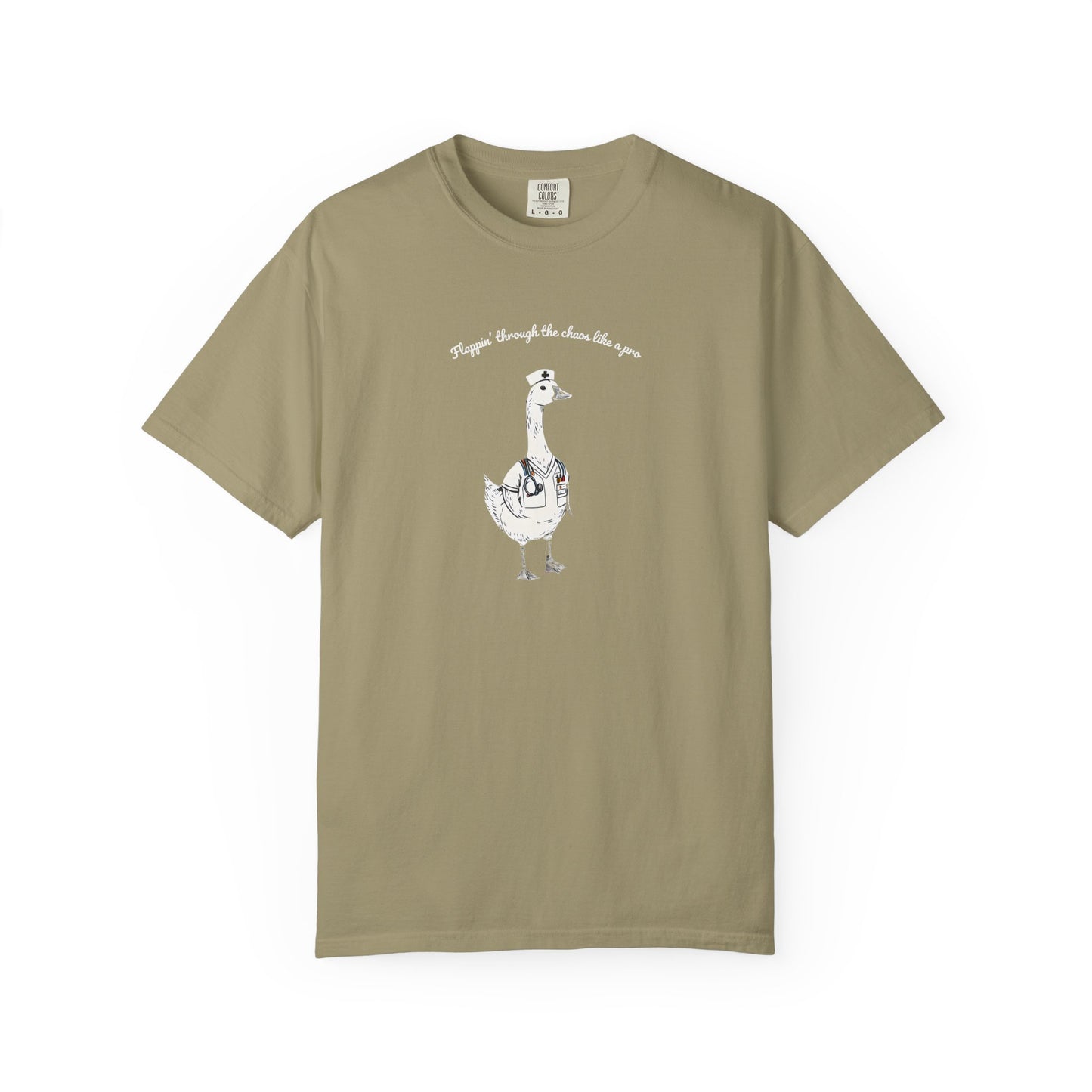Flappin' Like A Pro Nurse Goose Unisex T-shirt, Phrase Chaos Image Tee, Funny Graphic Shirt