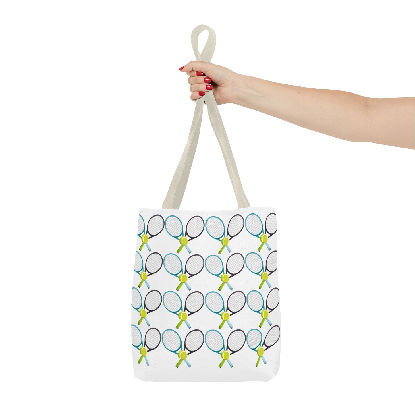 Tennis Racket Print Tote Bag - Ideal for Sports Lovers & Active Lifestyle