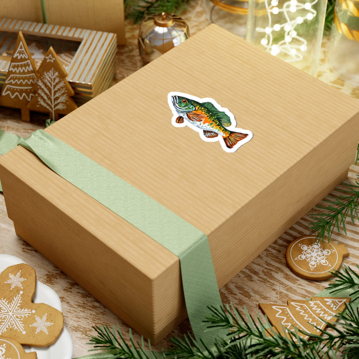 Fish Sticker - , Long lasting vinyl with permanent adhesive, Scratch-resistant glossy finish, Laptops