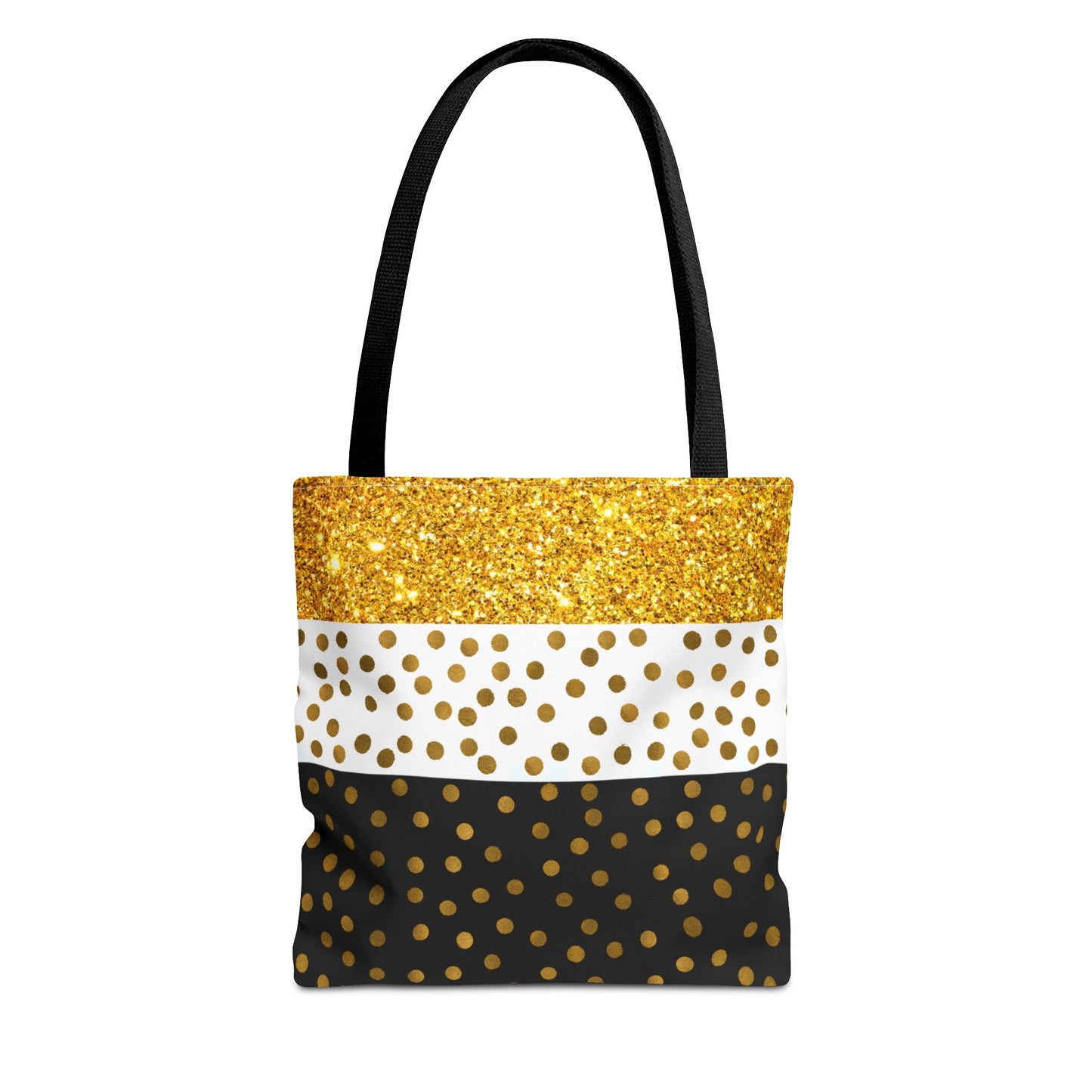 Gold and Black Tote Bag - Elegant and Stylish Carry-All Accessory, Fashionable Shoulder Bag, Trendy Shopping Tote, Chic Grocery Bag,