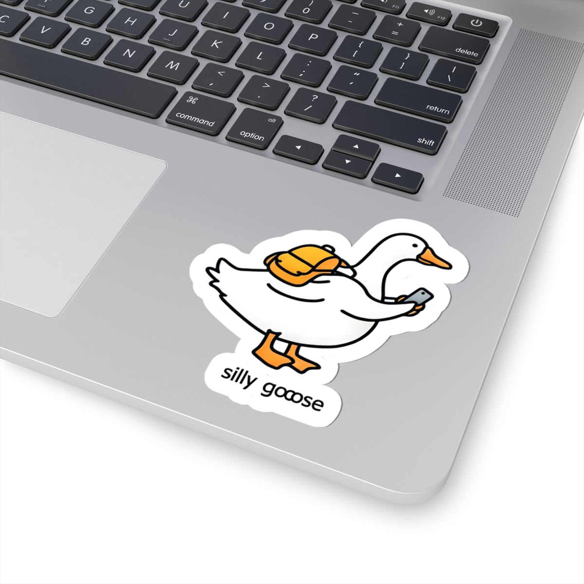 Funny Goose Kiss-Cut Stickers, Animal Lover Sticker, Silly Goose Laptop Decal, Cute Backpack Sticker, Phone Sticker