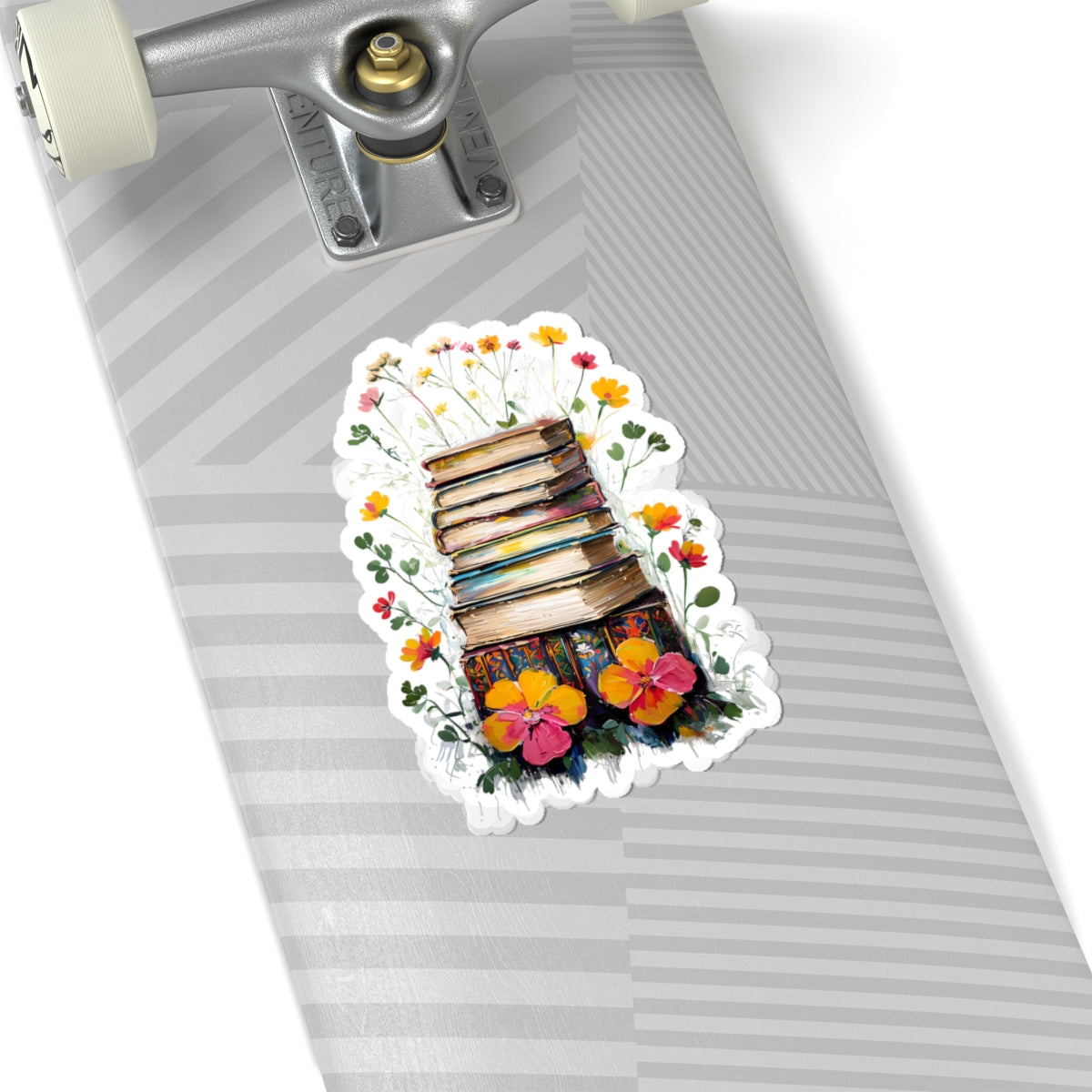 Floral Book Stack Stickers