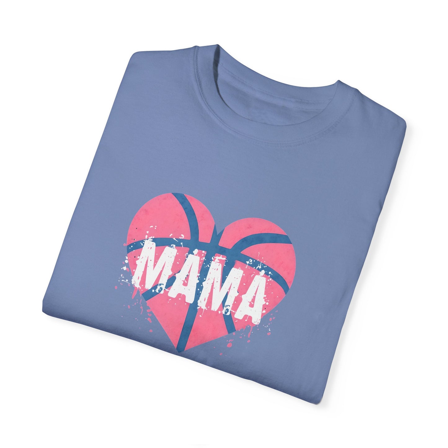 Mama Basketball Heart T-Shirt, Gift for Moms, Unisex Casual Wear, Sports Fan Apparel, Birthday Present for Mothers