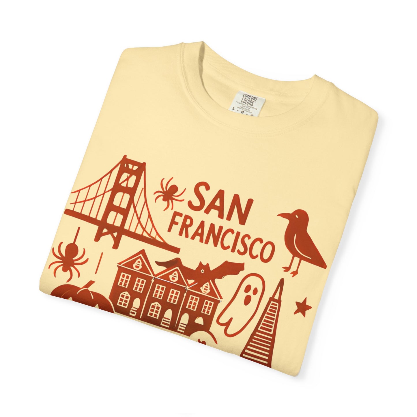 San Francisco Halloween T-Shirt, Unisex Tee, SF Landmarks Graphic Shirt, Holiday Top, Trick or Treat Apparel