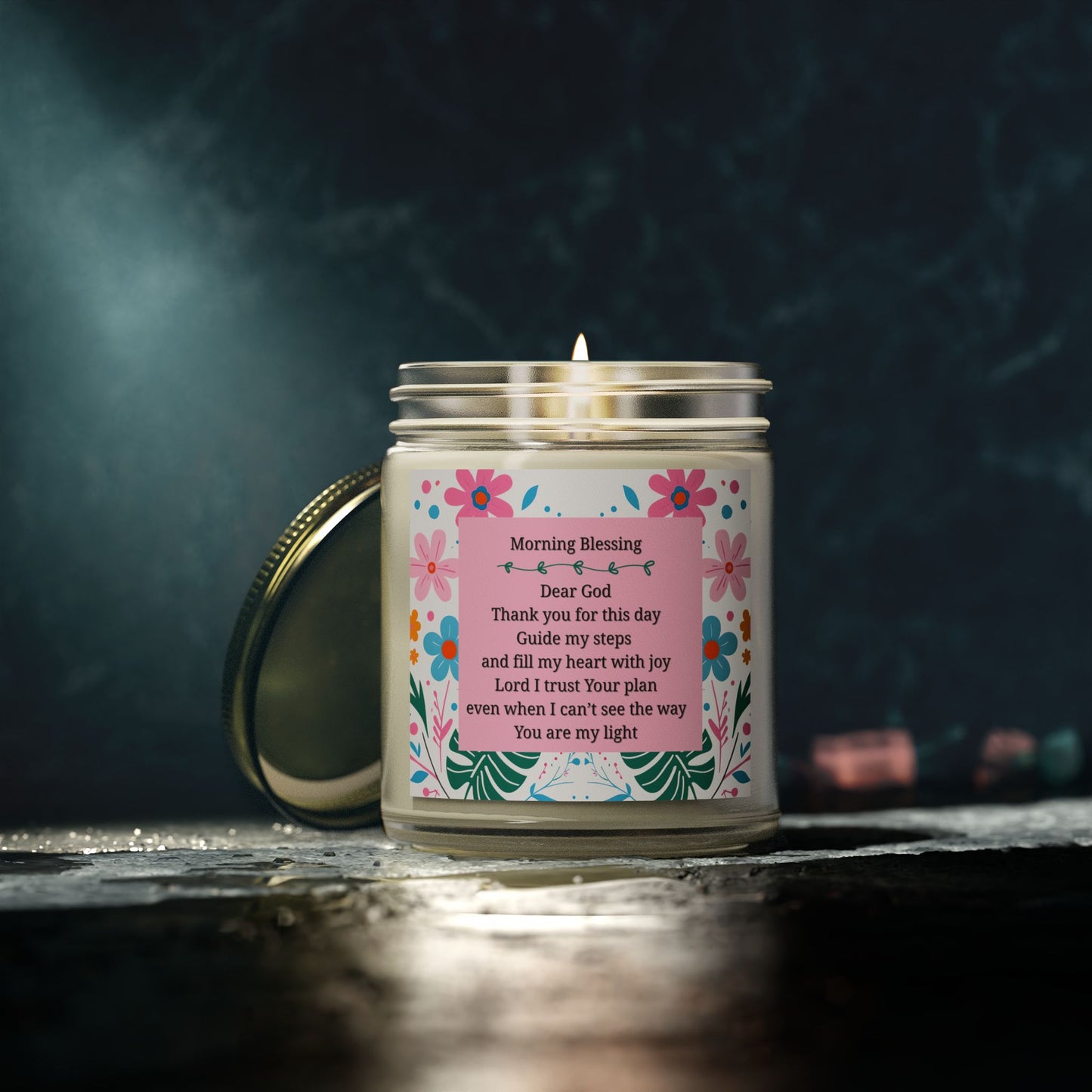 Bible verse, start your day with a morning prayer to the lord, Scented Candle, Relaxation, Home Decor