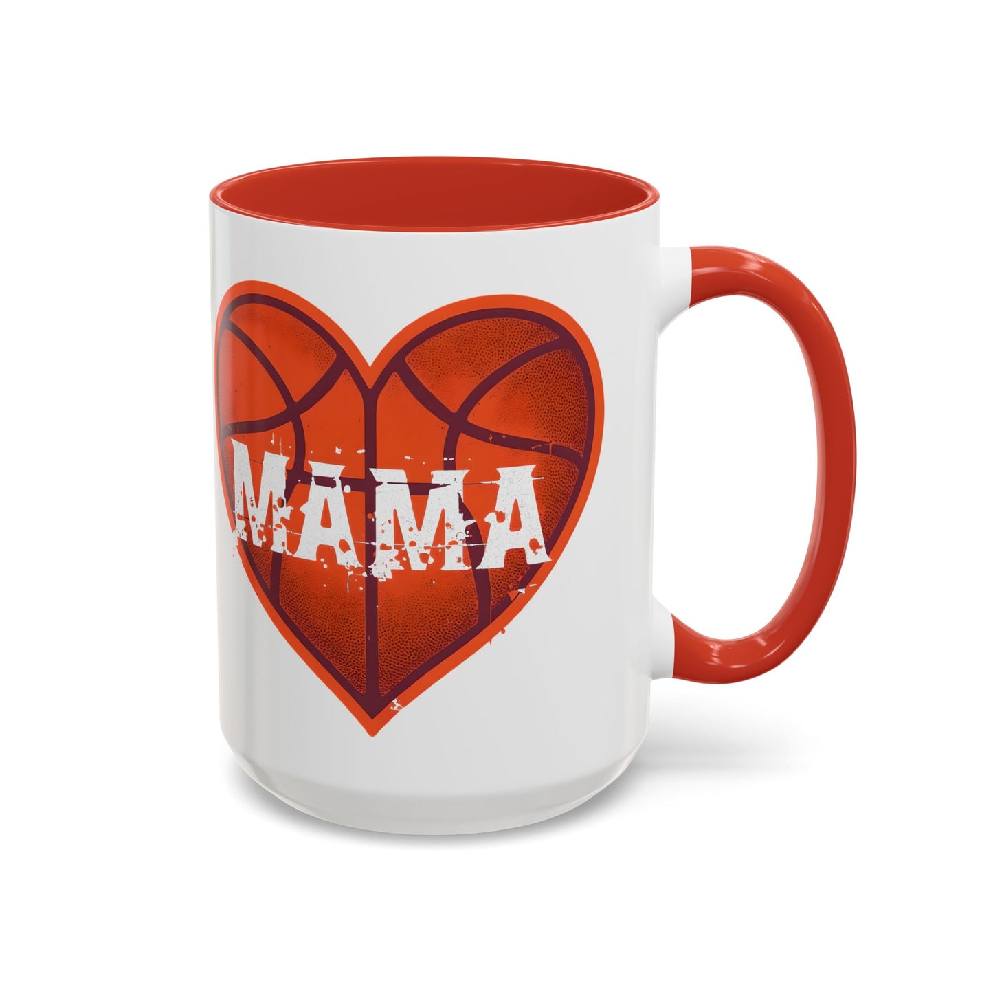Basketball Mama Coffee Mug | Gift for Sports Moms, Basketball Lovers, Mother's Day, Personalized Mug, Heart Design