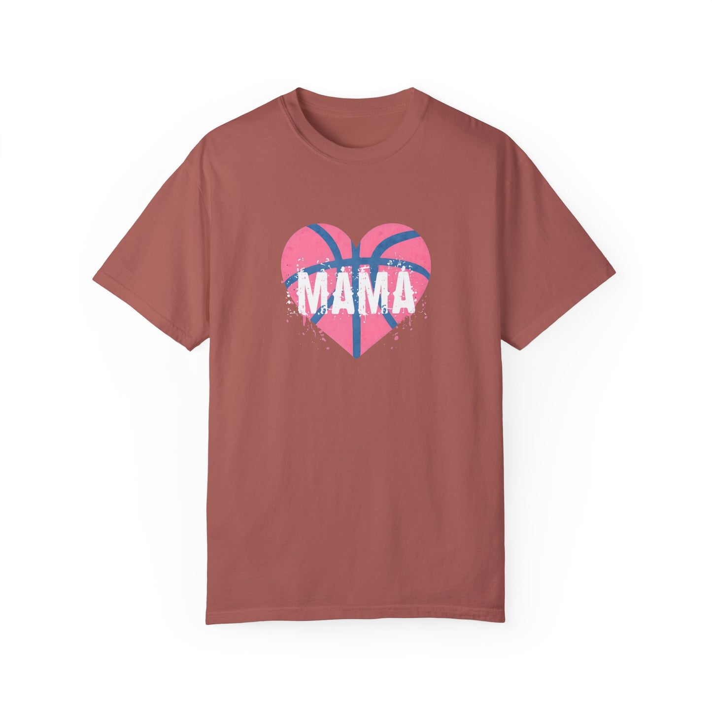 Mama Basketball Heart T-Shirt, Gift for Moms, Unisex Casual Wear, Sports Fan Apparel, Birthday Present for Mothers