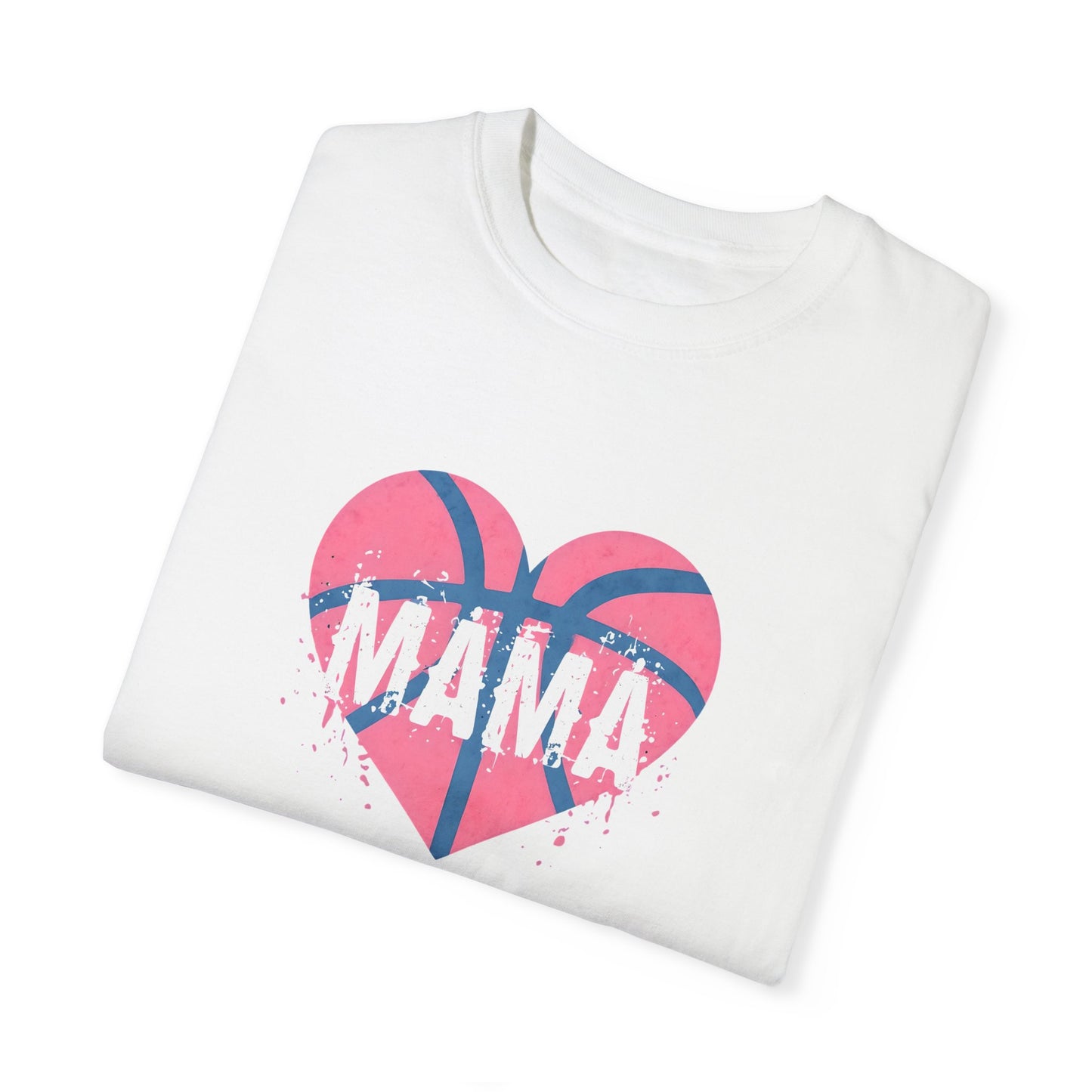 Mama Basketball Heart T-Shirt, Gift for Moms, Unisex Casual Wear, Sports Fan Apparel, Birthday Present for Mothers