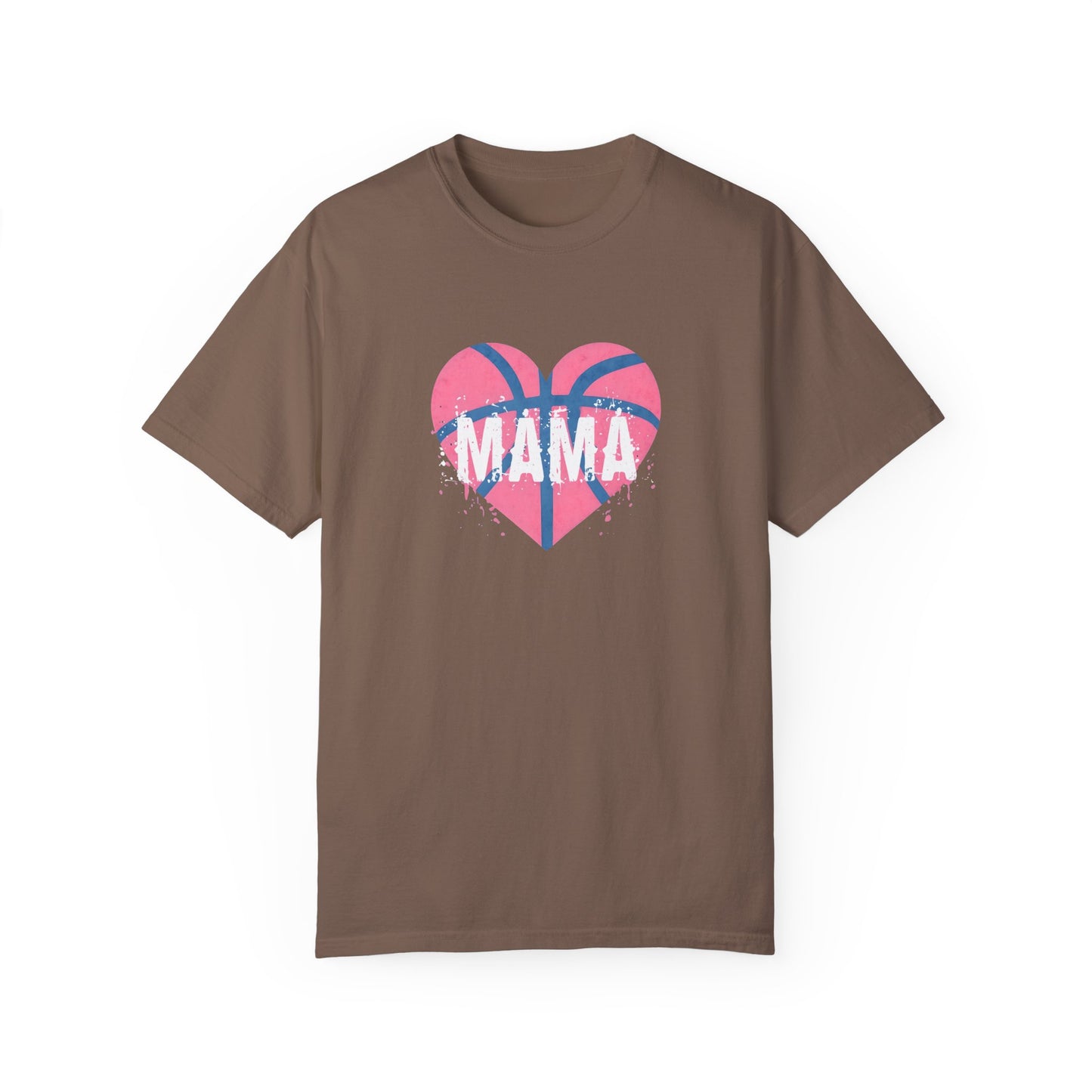 Mama Basketball Heart T-Shirt, Gift for Moms, Unisex Casual Wear, Sports Fan Apparel, Birthday Present for Mothers