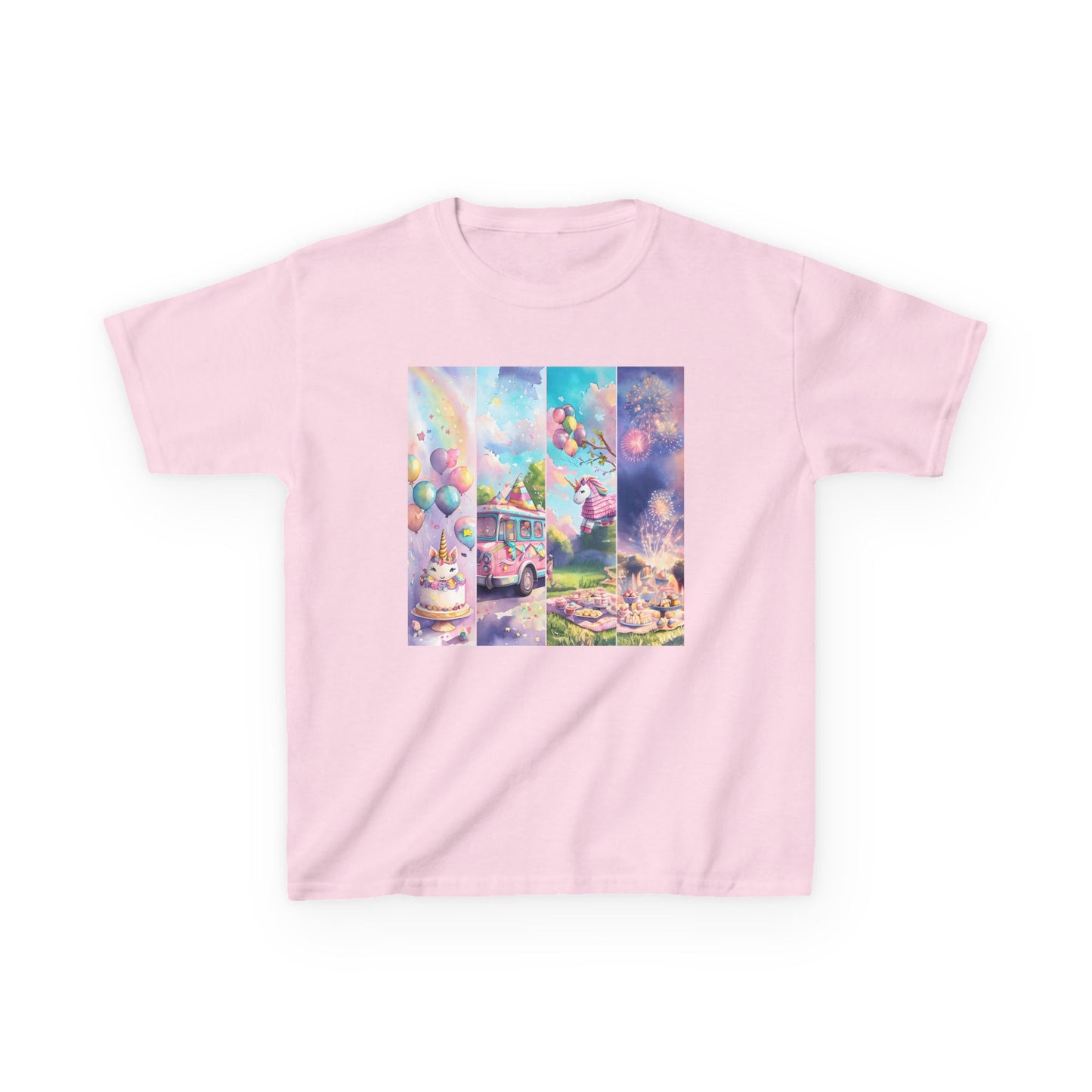 Kids Tee, Birthday Unicorn T-Shirt, Brush Stroke Style, Children's Clothing, Fun Graphic Tee, Magical Animal Shirt