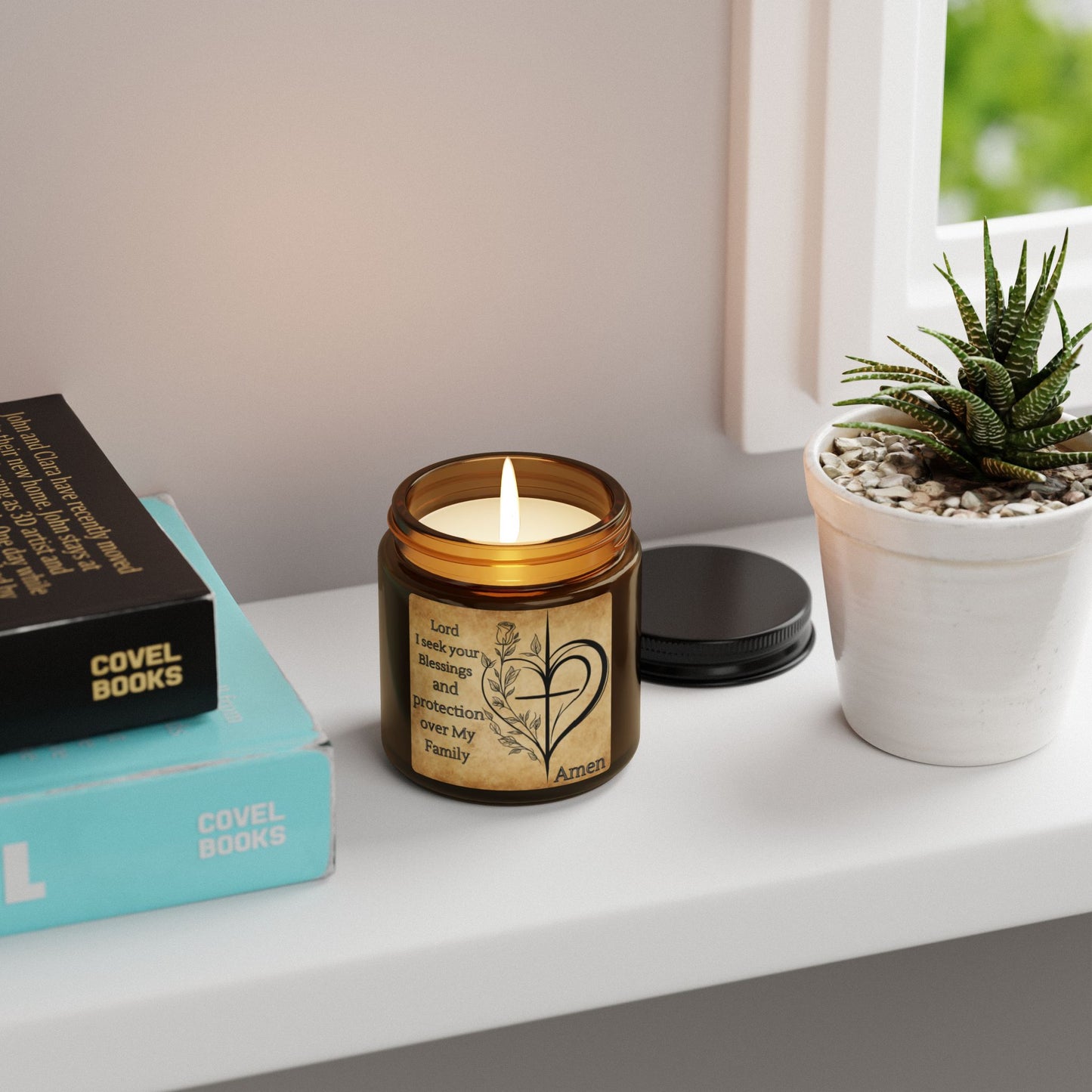 Candles inspirational, Christian Blessings Candle, Religious Candle, Prayer Candle, Hand-Poured Candle, Aromatherapy Candle, Home Decor