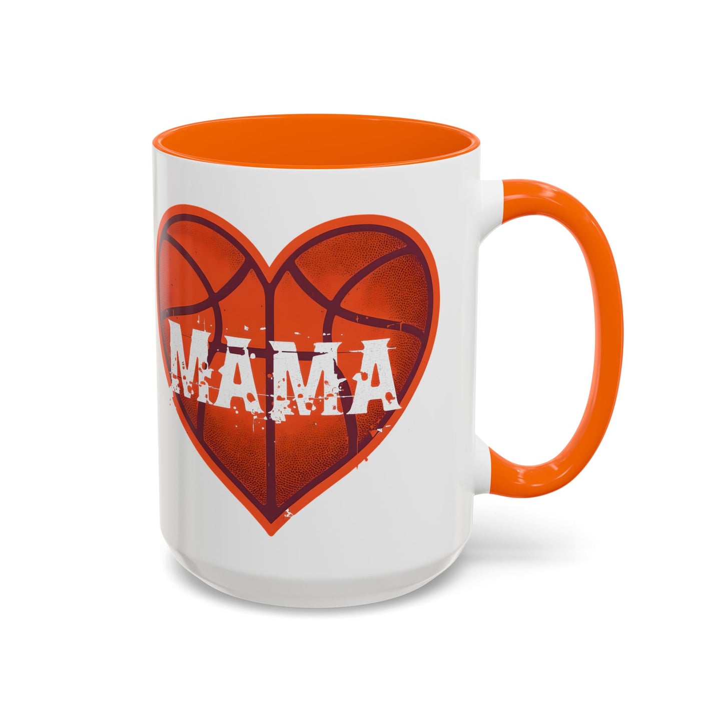 Basketball Mama Coffee Mug | Gift for Sports Moms, Basketball Lovers, Mother's Day, Personalized Mug, Heart Design