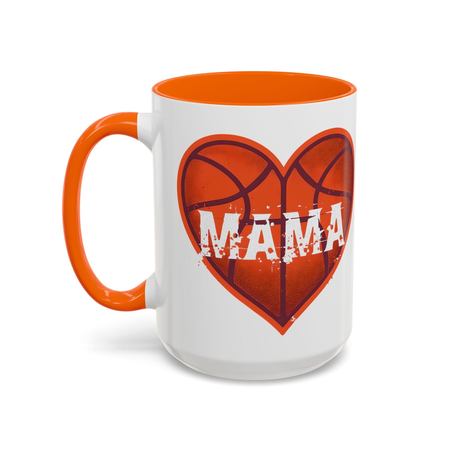 Basketball Mama Coffee Mug | Gift for Sports Moms, Basketball Lovers, Mother's Day, Personalized Mug, Heart Design