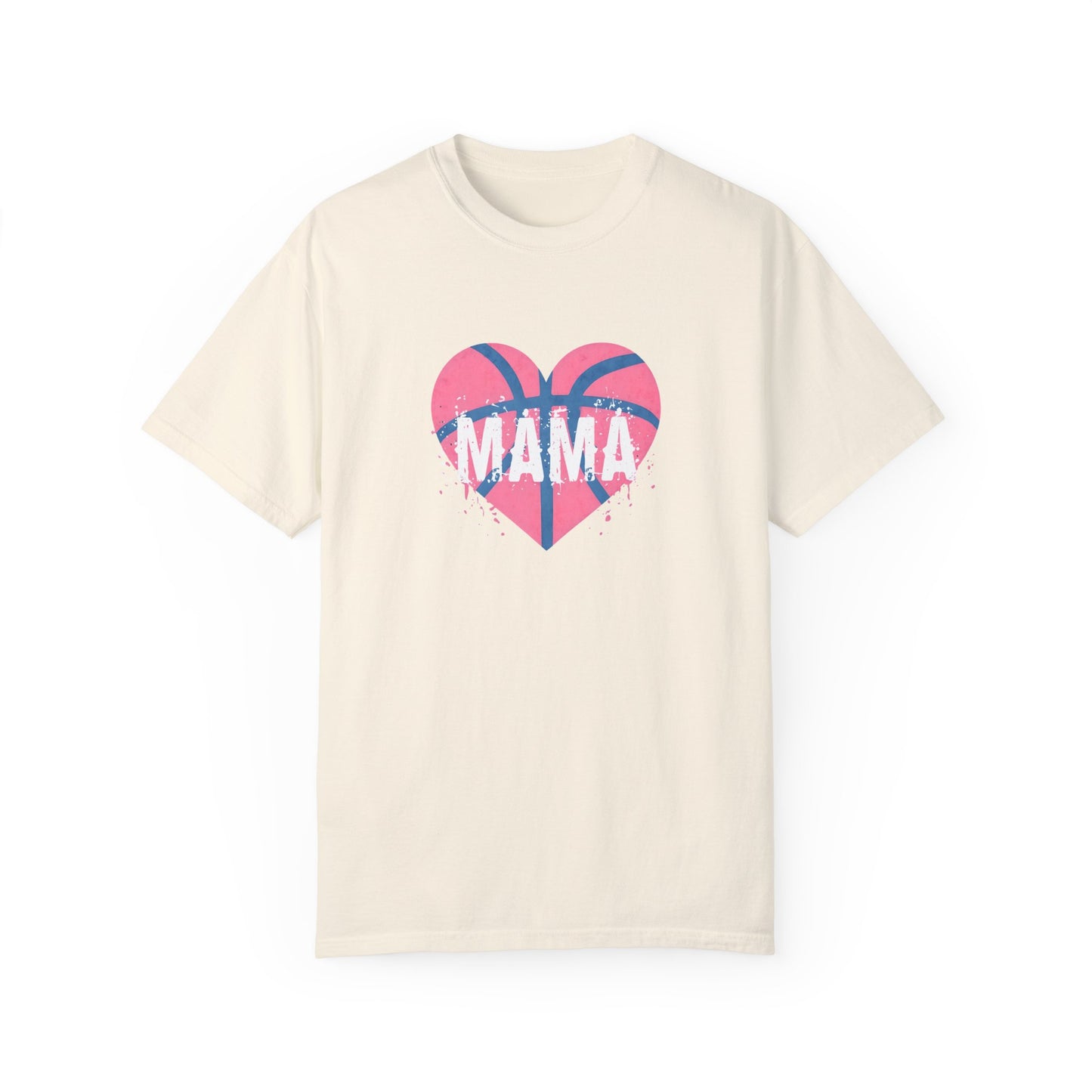 Mama Basketball Heart T-Shirt, Gift for Moms, Unisex Casual Wear, Sports Fan Apparel, Birthday Present for Mothers