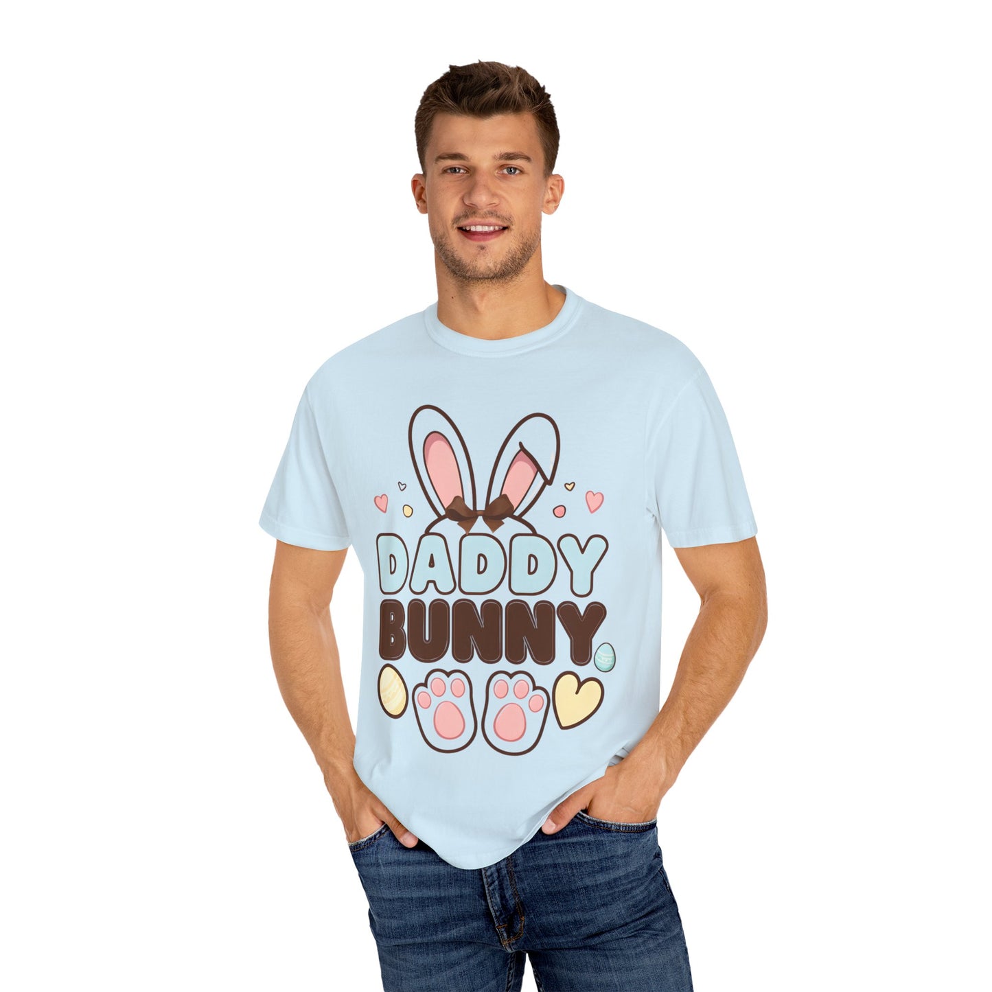 Cute Daddy Bunny Easter T-Shirt - Unisex Garment-Dyed Tee
