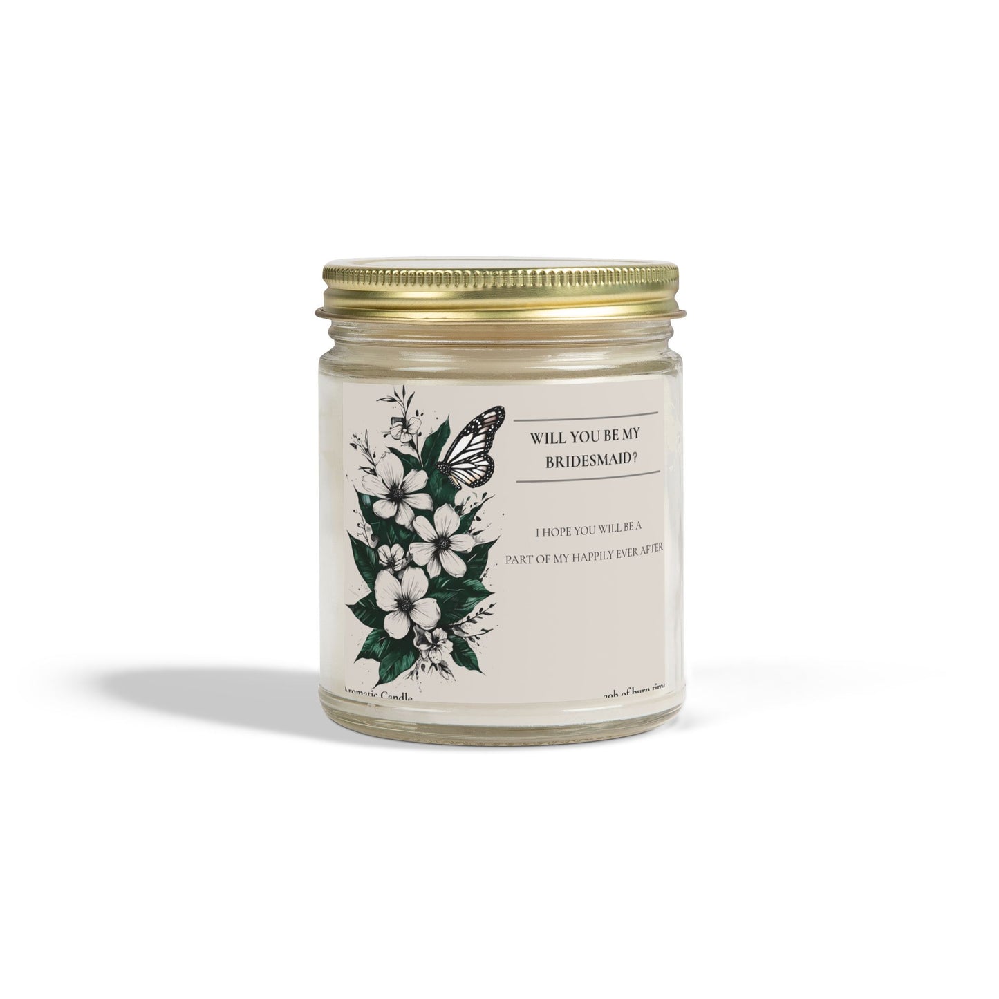 Bridesmaid Candle Gift Scented Candles, Coconut Apricot Wax, Wedding Party, Maid of Honor Proposal, Bridal Shower Decor, Will You Be My