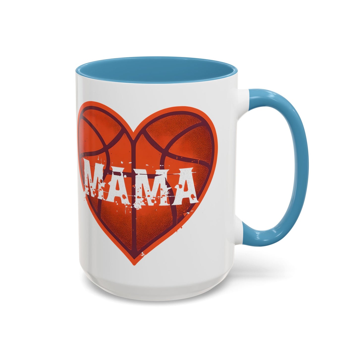Basketball Mama Coffee Mug | Gift for Sports Moms, Basketball Lovers, Mother's Day, Personalized Mug, Heart Design