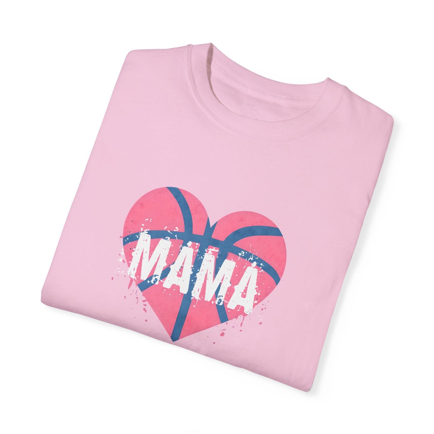 Mama Basketball Heart T-Shirt, Gift for Moms, Unisex Casual Wear, Sports Fan Apparel, Birthday Present for Mothers