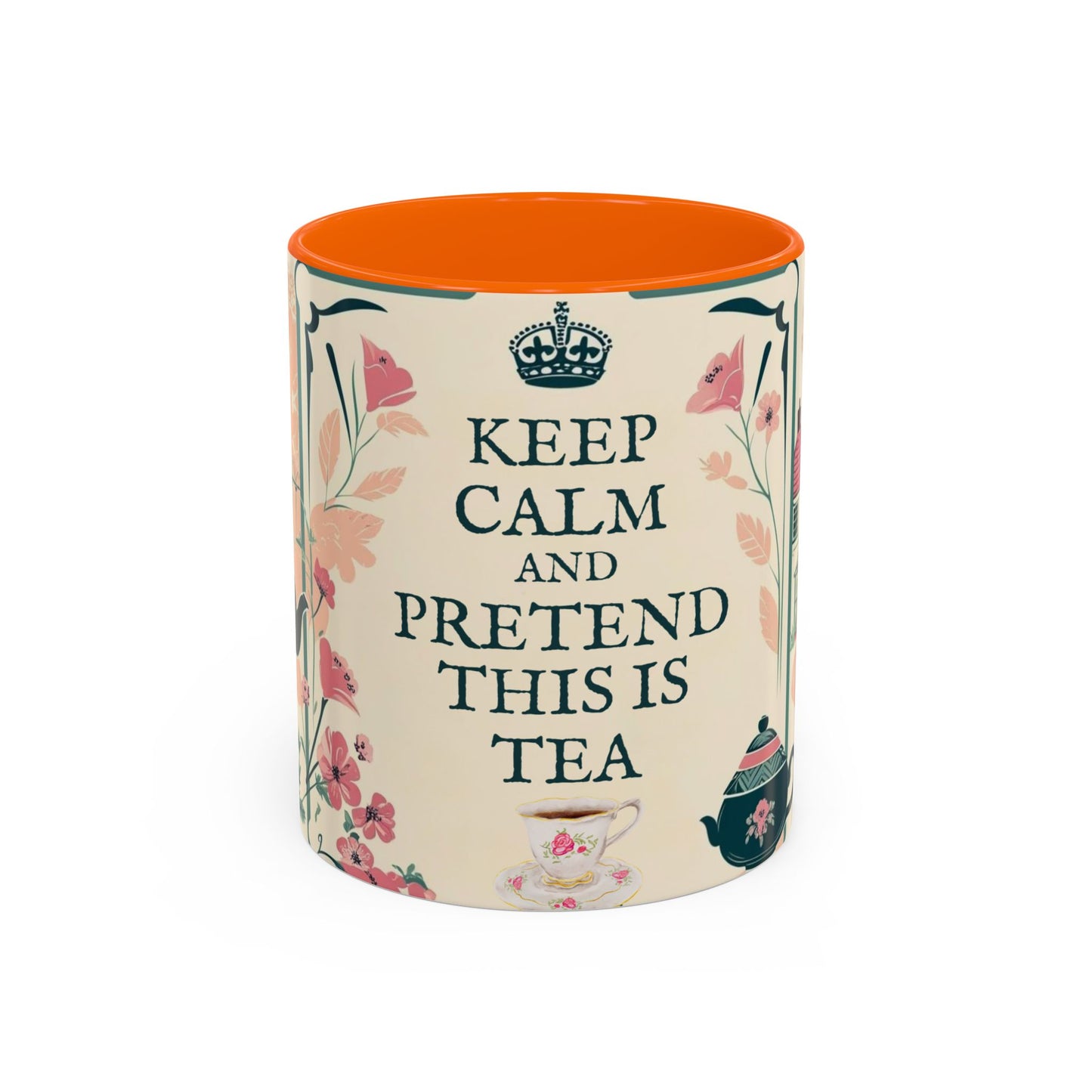 Mug, Keep Calm and Pretend This is Tea, England Theme, Gift for Tea Lovers, Funny Coffee Cup, Ceramic Mug, Tea Lover Gift, Coffee Mug,