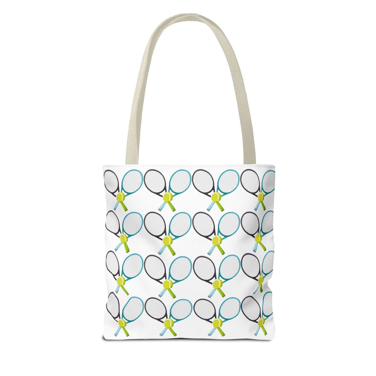Tennis Racket Print Tote Bag - Ideal for Sports Lovers & Active Lifestyle