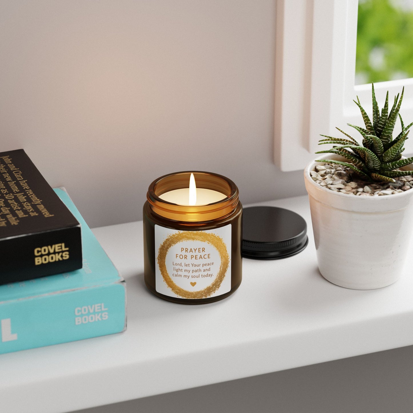 Candle Prayer for Peace, Eco-Friendly Aromatherapy Gift, Home Decor