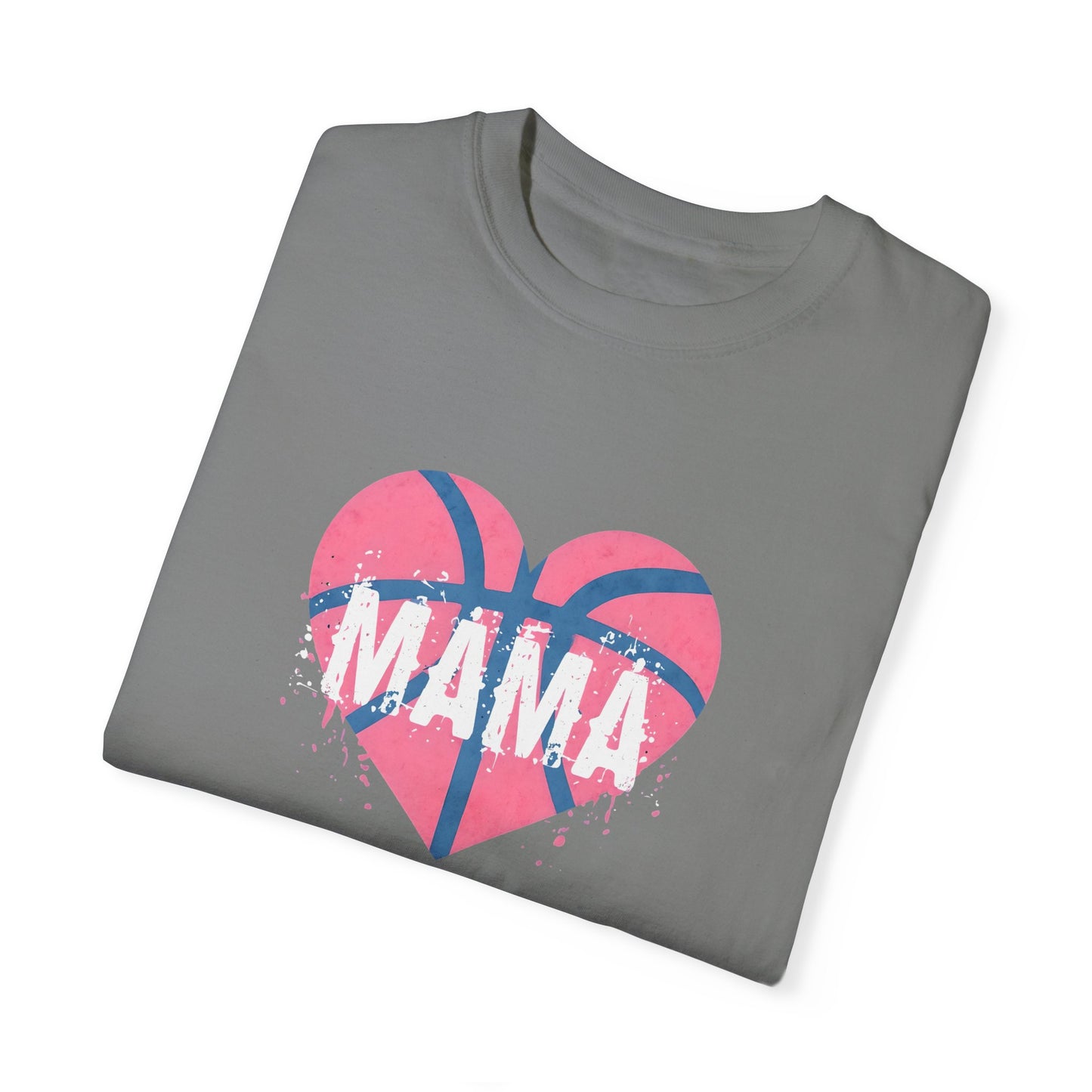 Mama Basketball Heart T-Shirt, Gift for Moms, Unisex Casual Wear, Sports Fan Apparel, Birthday Present for Mothers