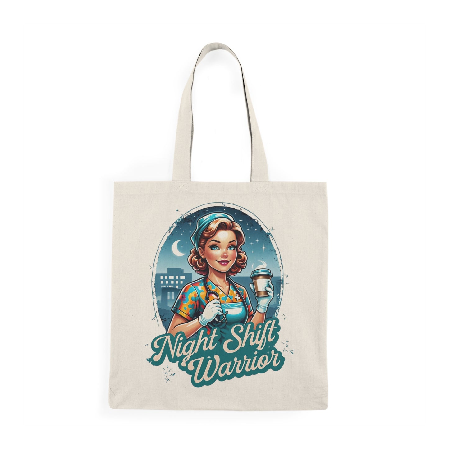 Tote Bag - Night Shift Warrior Nurse Design