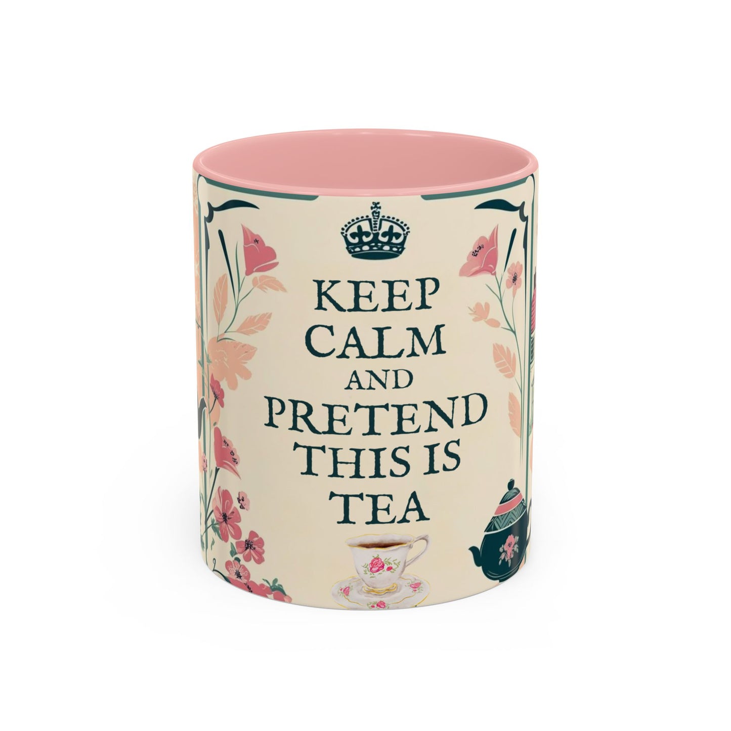 Mug, Keep Calm and Pretend This is Tea, England Theme, Gift for Tea Lovers, Funny Coffee Cup, Ceramic Mug, Tea Lover Gift, Coffee Mug,