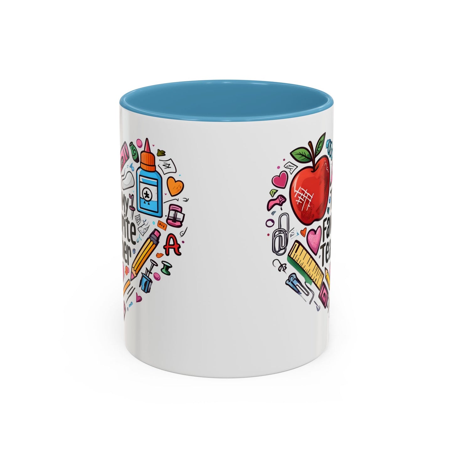 Favorite Teacher Heart Coffee Mug gift for teachers 11 15oz Accent Drinkware teacher Mug