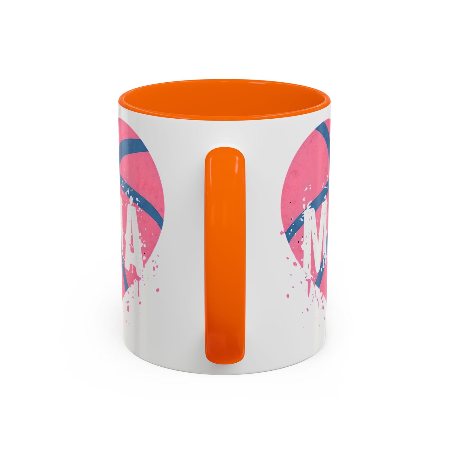Mama Basketball Heart Accent Coffee Mug - Perfect Gift for Sports Moms