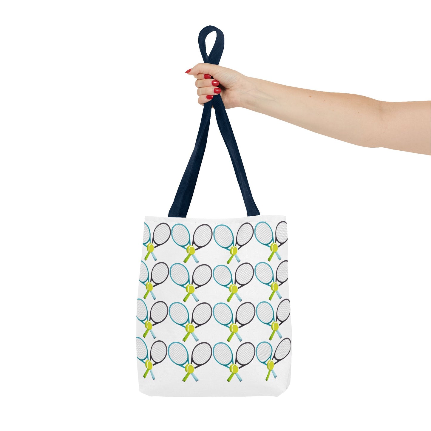 Tennis Racket Print Tote Bag - Ideal for Sports Lovers & Active Lifestyle