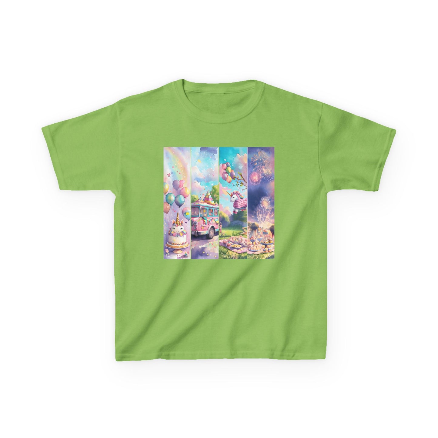 Kids Tee, Birthday Unicorn T-Shirt, Brush Stroke Style, Children's Clothing, Fun Graphic Tee, Magical Animal Shirt