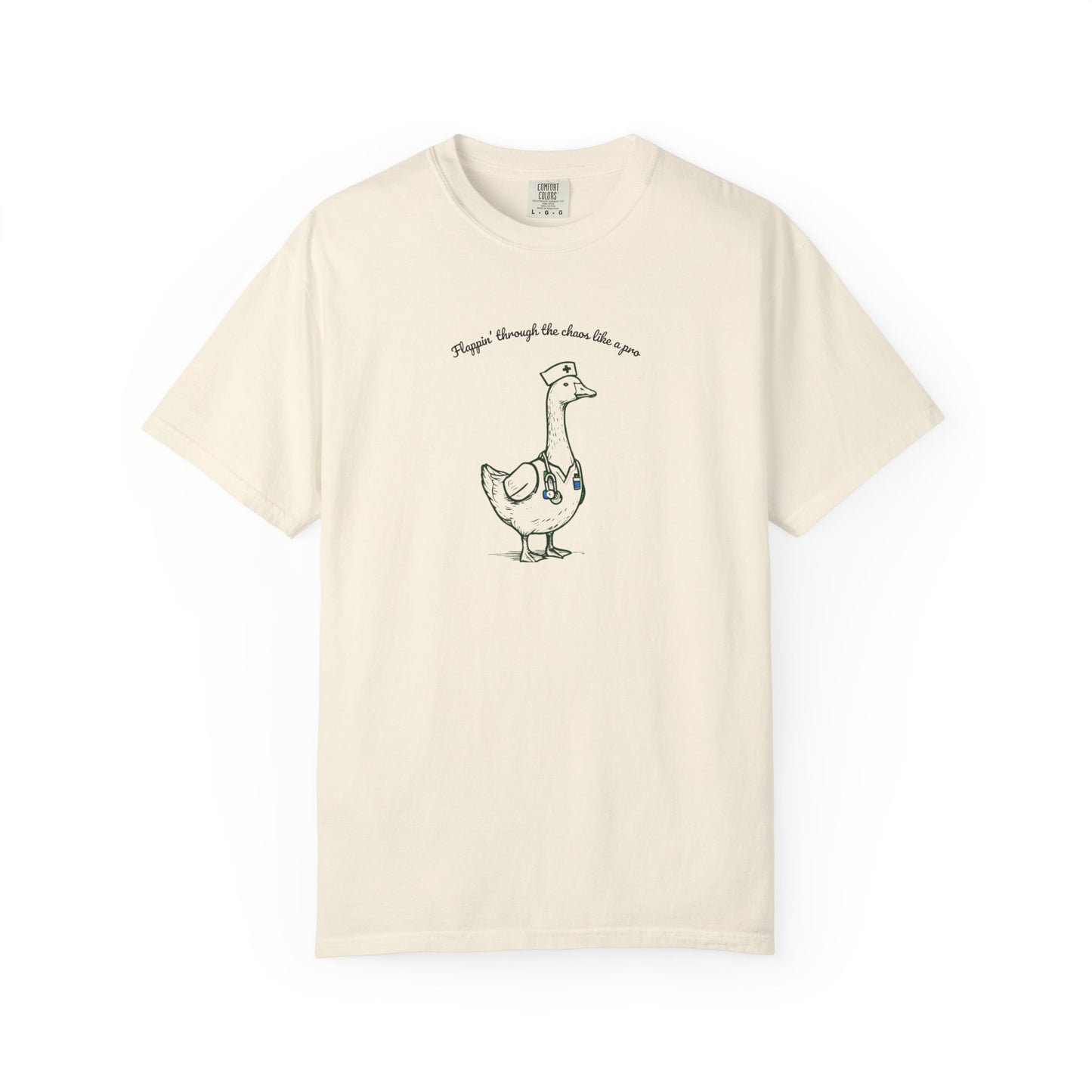 Flappin' Like A Pro Nurse Goose Unisex T-shirt, Phrase Chaos Image Tee, Funny Graphic Shirt