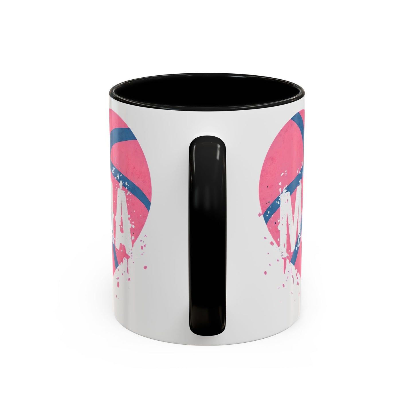 Mama Basketball Heart Accent Coffee Mug - Perfect Gift for Sports Moms