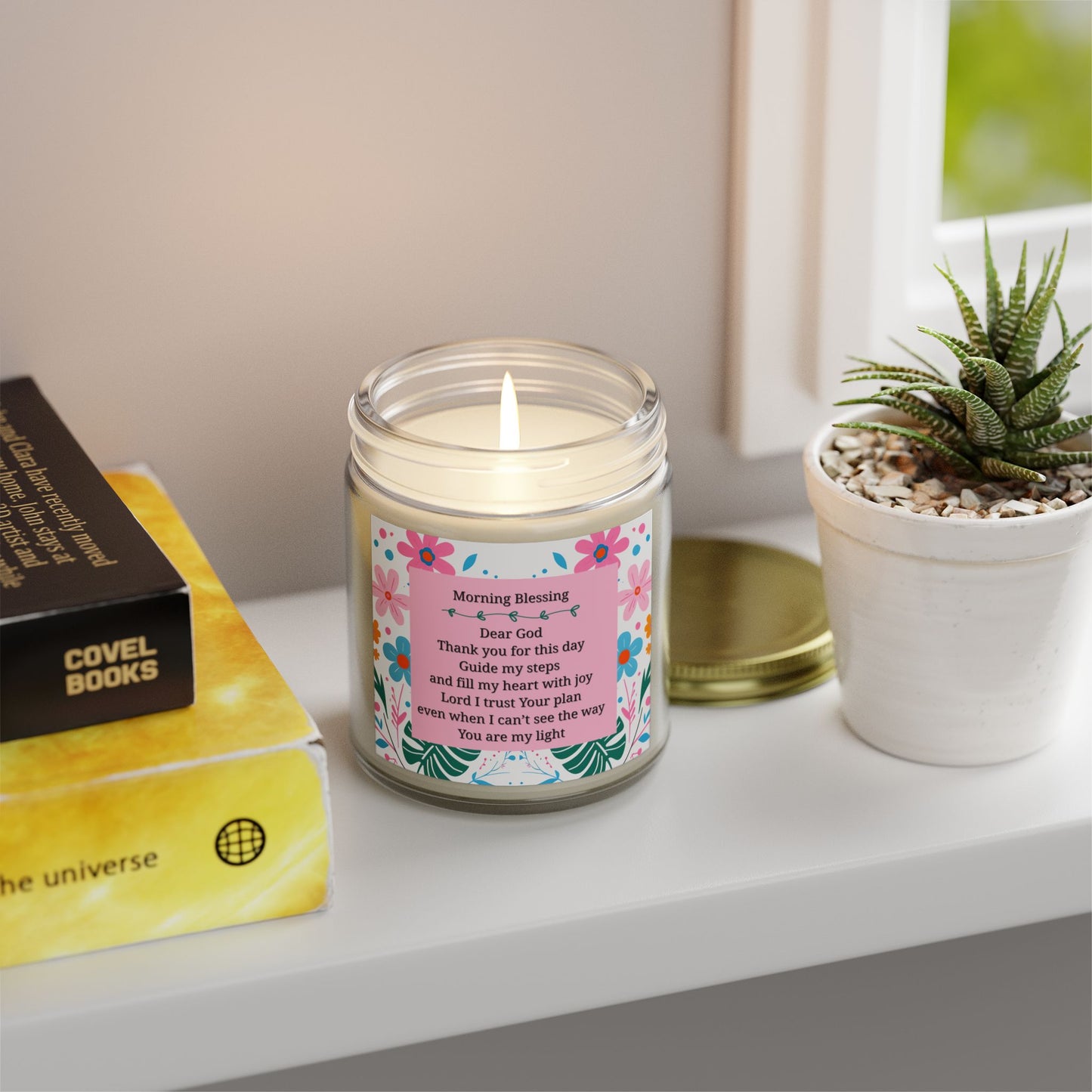 Bible verse, start your day with a morning prayer to the lord, Scented Candle, Relaxation, Home Decor