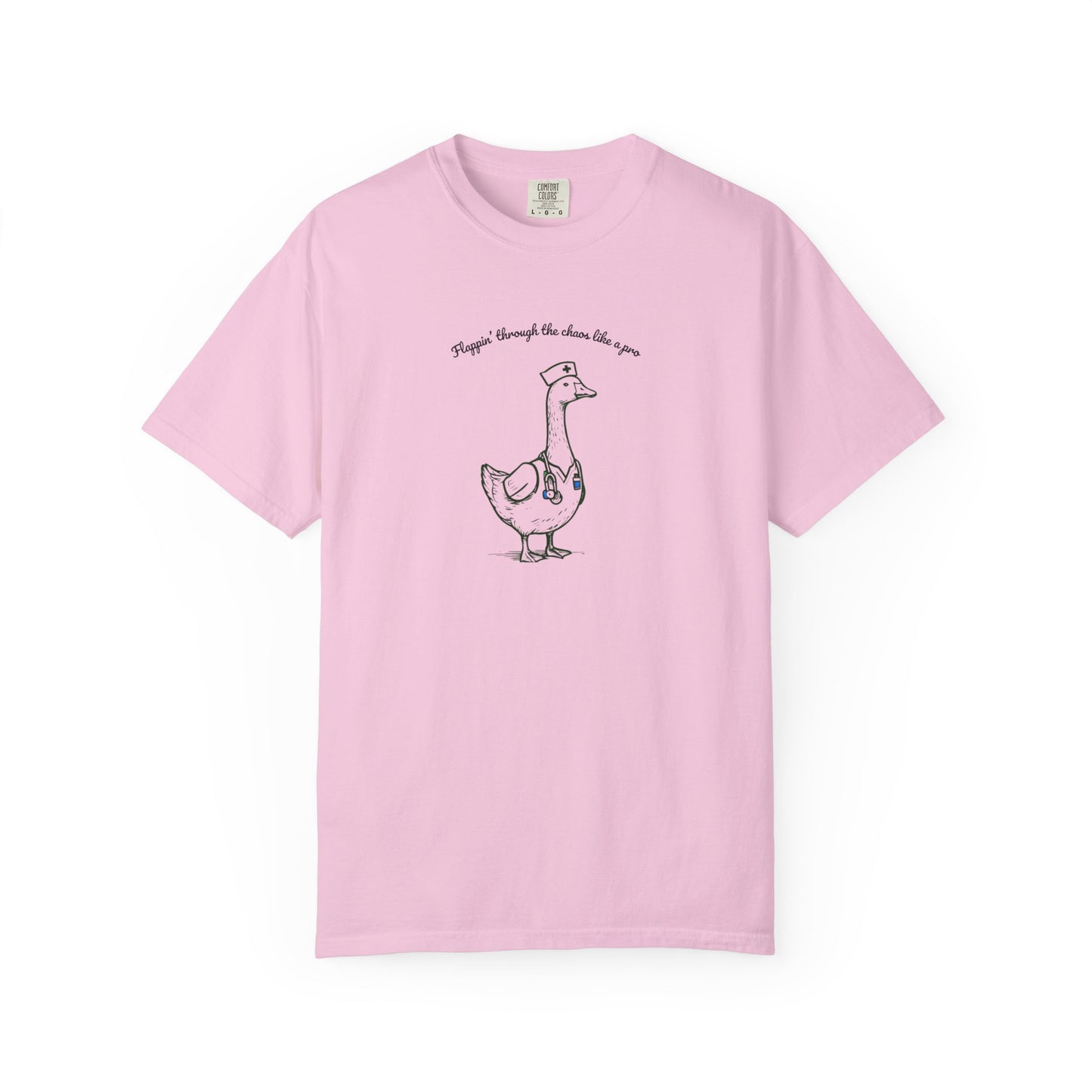 Flappin' Like A Pro Nurse Goose Unisex T-shirt, Phrase Chaos Image Tee, Funny Graphic Shirt