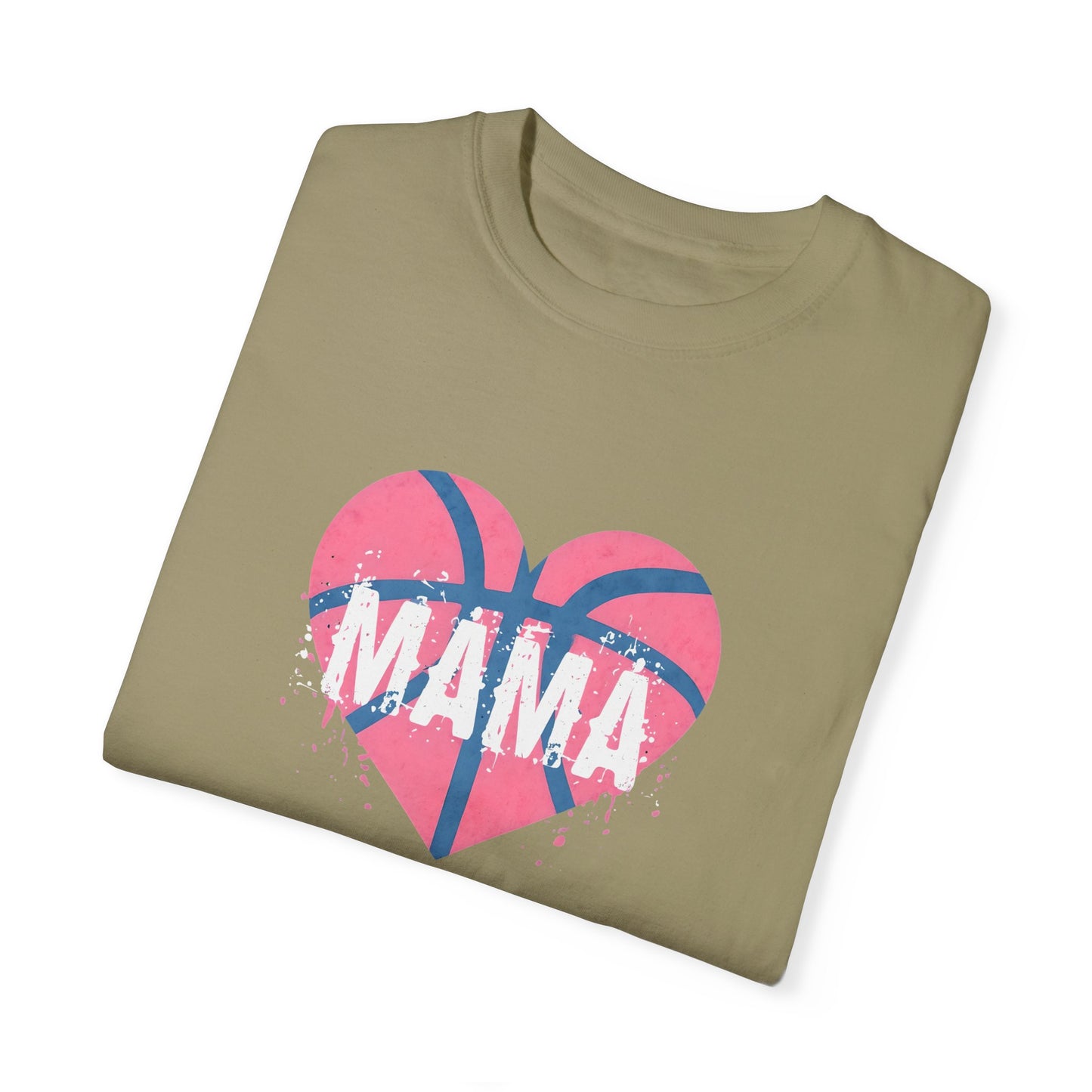 Mama Basketball Heart T-Shirt, Gift for Moms, Unisex Casual Wear, Sports Fan Apparel, Birthday Present for Mothers