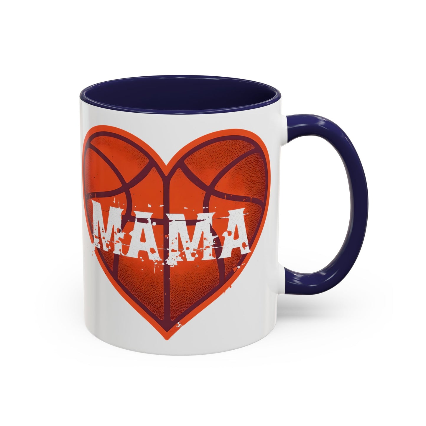 Basketball Mama Coffee Mug | Gift for Sports Moms, Basketball Lovers, Mother's Day, Personalized Mug, Heart Design