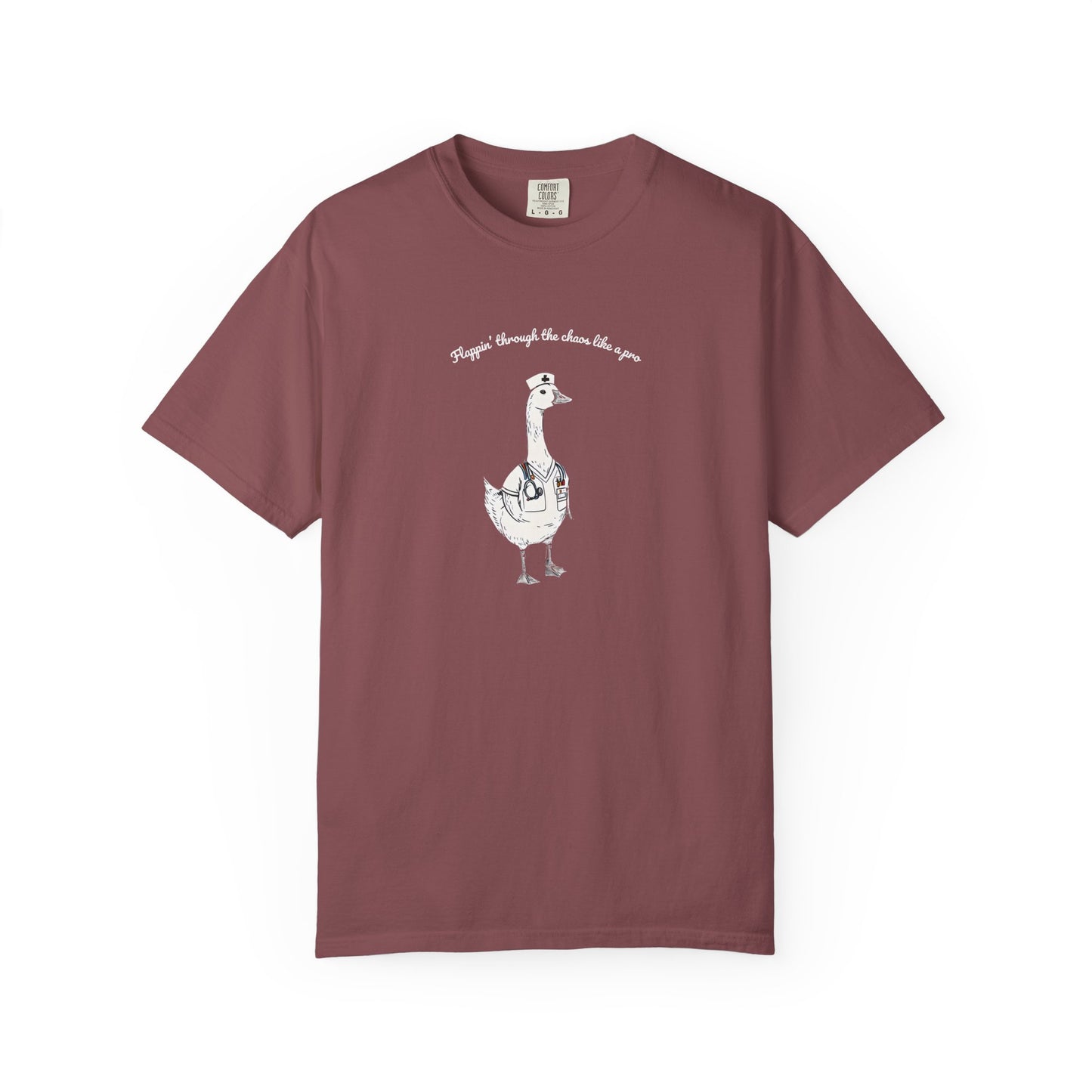 Flappin' Like A Pro Nurse Goose Unisex T-shirt, Phrase Chaos Image Tee, Funny Graphic Shirt
