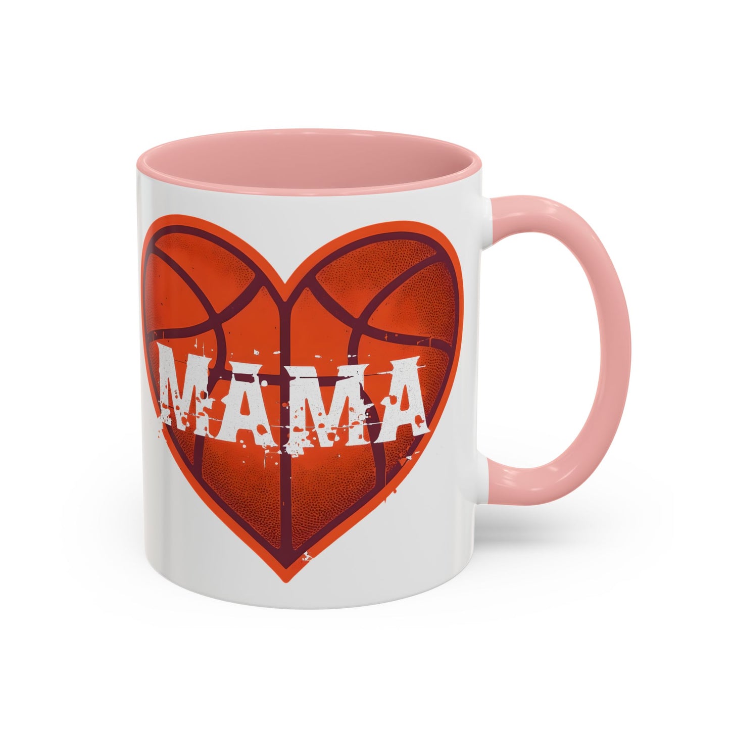 Basketball Mama Coffee Mug | Gift for Sports Moms, Basketball Lovers, Mother's Day, Personalized Mug, Heart Design