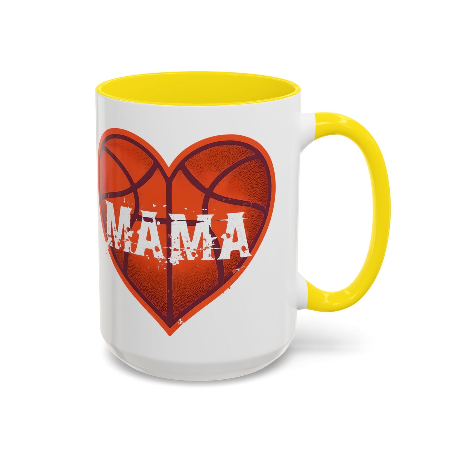Basketball Mama Coffee Mug | Gift for Sports Moms, Basketball Lovers, Mother's Day, Personalized Mug, Heart Design