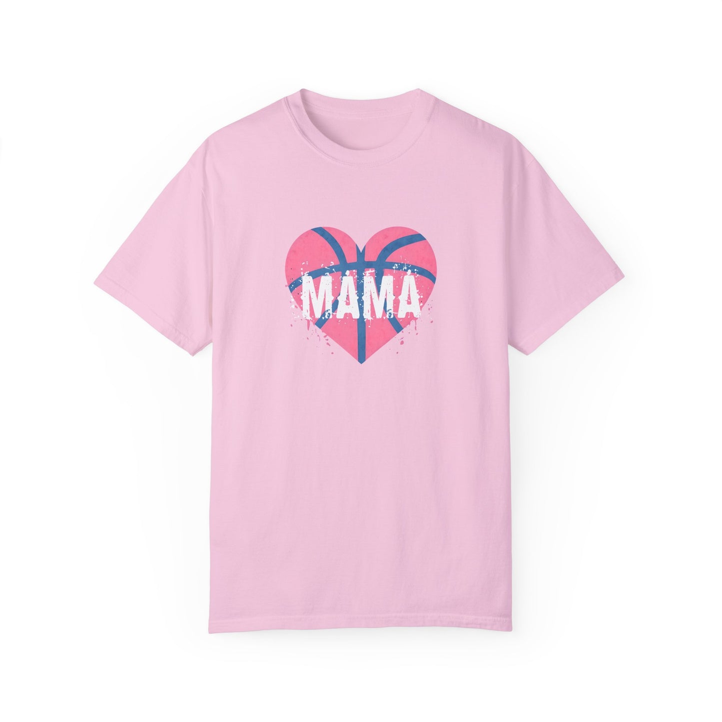 Mama Basketball Heart T-Shirt, Gift for Moms, Unisex Casual Wear, Sports Fan Apparel, Birthday Present for Mothers